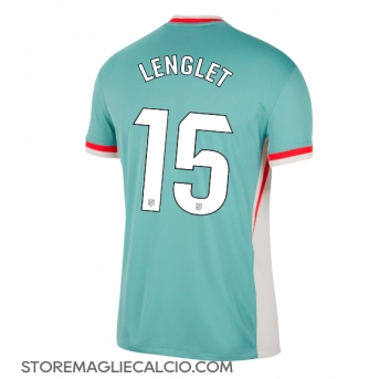 Atletico Madrid Clement Lenglet #15 Maglia Gara Trasferta Repliche 2024-25 Maniche Corte